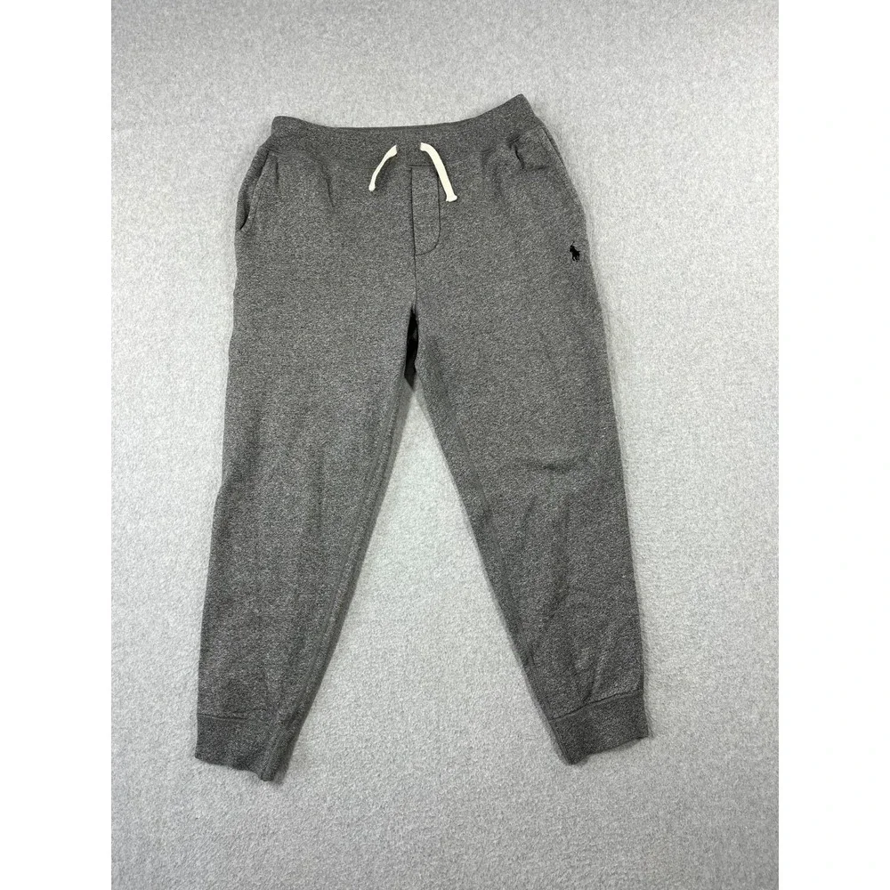 Polo Ralph Lauren Tapered Jogger Pants Mens M Heather Gray Fleece Sweatpants